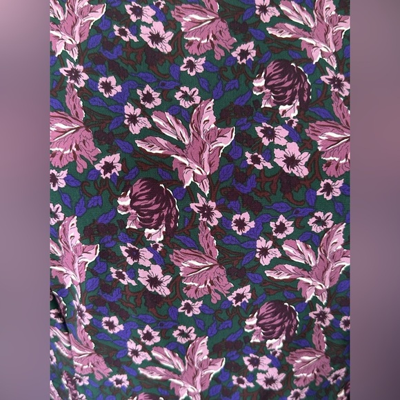 Melrose and Market Floral Ruched Mini Dress. Size Large. - Picture 6 of 8